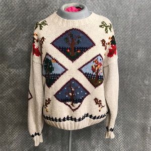 Woolrich fall leaves trees sweater